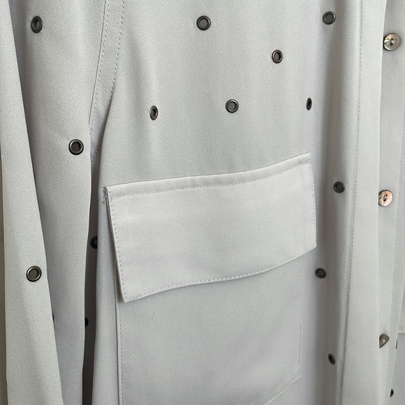 L’agence oversized button up blouse grey - Picture 3 of 6